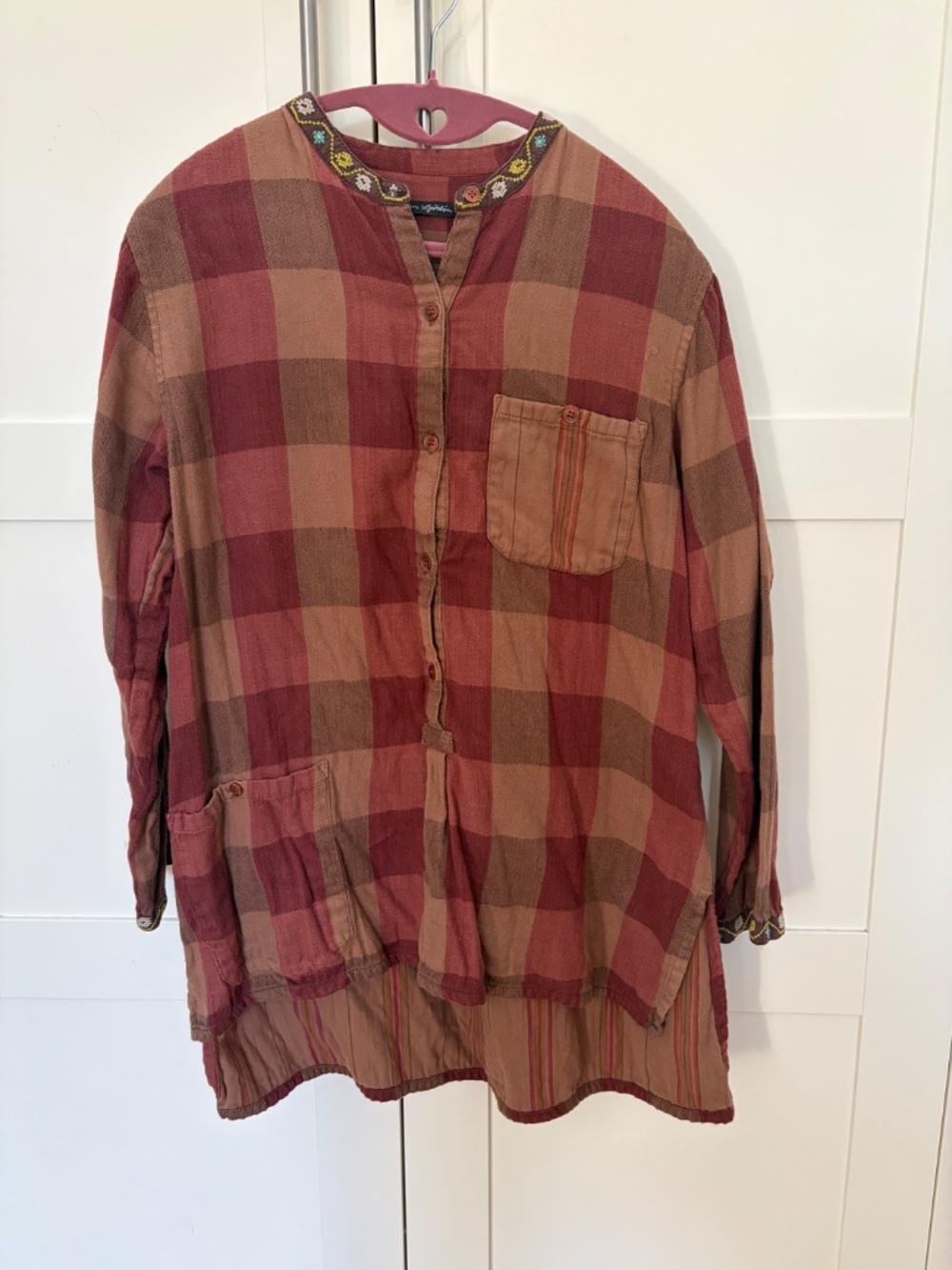 Gudrun Sjoden plaid tunic - small